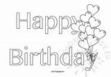 Coloring Birthday Pages Happy sketch template