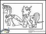 Coloring Pony Little Pages Shining Armor Princess Wedding Cadence Friendship Cadance Color Clipart Print Printable Colouring Minister Colors Library Visit sketch template