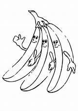 Platanos Banane Bananas Ausmalbilder Comodesenharbemfeito Letzte Asd8 sketch template