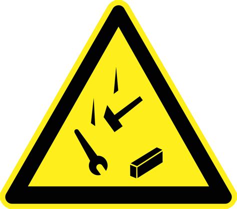 Onlinelabels Clip Art Danger Falling Objects Warning Sign