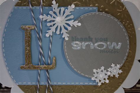 redheaded crafter   snow  card
