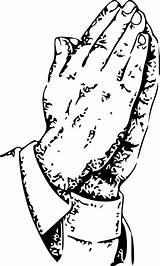 Praying Hands Christian Man Prayer Vector Pixabay Church sketch template