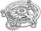 Mechanical Tourbillon Gears Sketchite Mechanism Hourglass Outlines sketch template