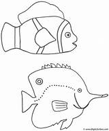 Fish Coloring Clown Discus Printable Cutouts Pages Print Tropical Color Clipart Drawings Library Popular sketch template