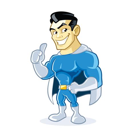 superhero cartoon character  vector art  vecteezy