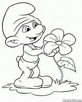 Smurf Coloring Clumsy Smurfs Colorkid sketch template