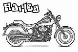 Coloring Pages Motorcycle Motorbike Harley Boys Big Kids Coloringtop sketch template