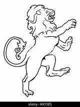 Lion Heraldic Rampant Coat Arms Stock Illustration Crest Clipart Tattoo Depositphotos Vector Logo Coloriage Hind Its Legs Those Found Standing sketch template