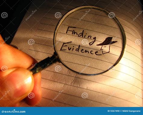 finding evidence stock photo image  agent fingers