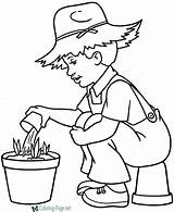 Coloring Farmer Pages Spring Boy Sheets Colouring Printable Kids Farm Book Drawing Color Fun Farmers Print Help Comments Books sketch template