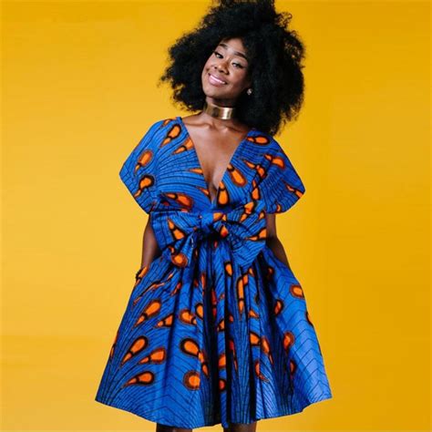 2019 Sexy Women African Clothing Africa Design Print Dress American