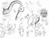 Pikmin Coloring Pages Template sketch template