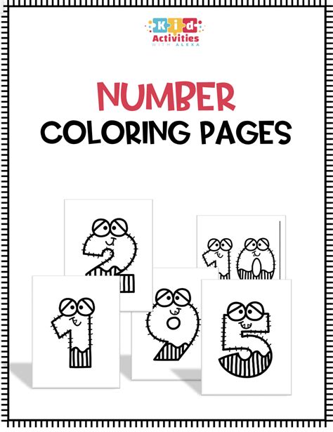 learn numbers coloring pages  kid activities  alexa