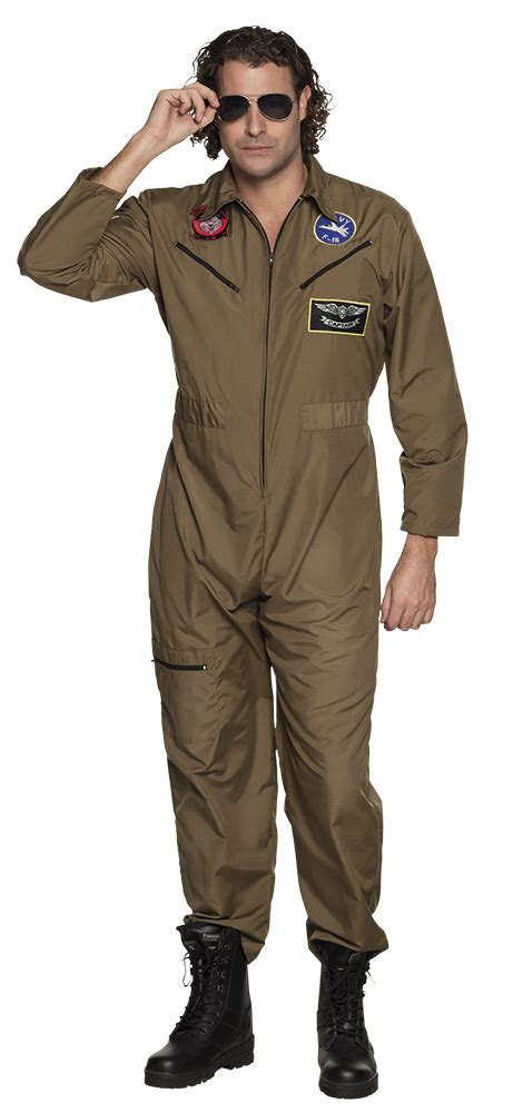 Jet Pilot Mens Fancy Dress Army Air Force Military Uniform