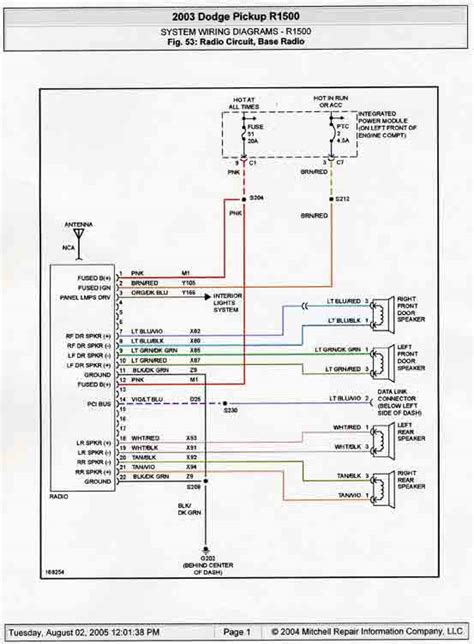 dodge ram stereo wiring diagram wiring diagram