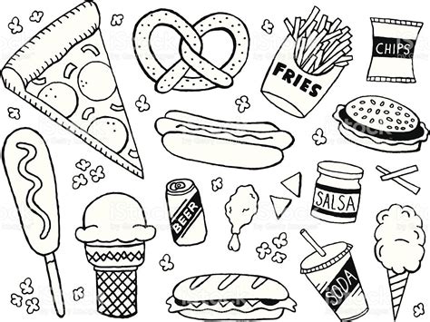 junk food drawing  getdrawings