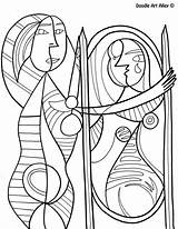 Coloring Pages Picasso Famous Sheets Kids Classroomdoodles Colouring sketch template