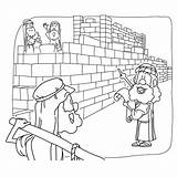 Nehemiah Coloring Pages Wall Bible Jerusalem Clipart Kids Rebuilt Crafts Rebuilding Walls Sunday School Rebuilds Christian Activities Sheets Story Builds sketch template