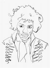 Hendrix Jimi Simple sketch template