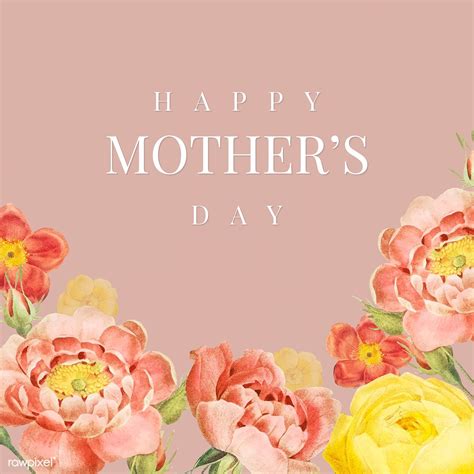 download premium vector of floral elegant mother s day card vector