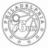 76ers Logo Philadelphia Coloring Pages Svg Stencil Vector Printable Print Transparent Getcolorings Color Search sketch template