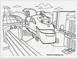 Train Pages Coloring Station Chuggington Template sketch template