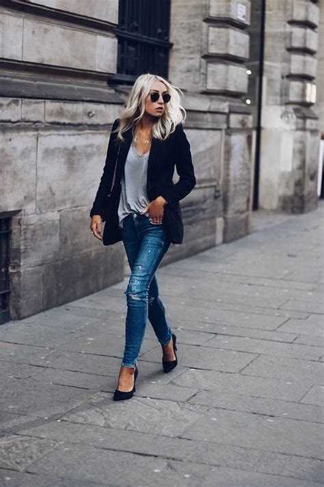 how to style your blazer and jeans tips for girls fashion daily