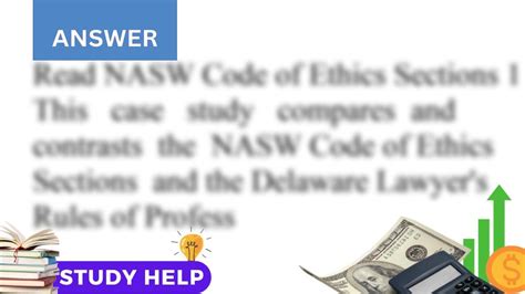 read nasw code  ethics sections       delaware lawyer