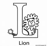 Coloring Alphabet Lion Pages Printable sketch template
