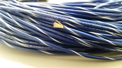 gauge wire blue   white stripe primary awg ft  stranded