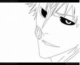 Ichigo Coloring Pages Bleach Comments Outline sketch template