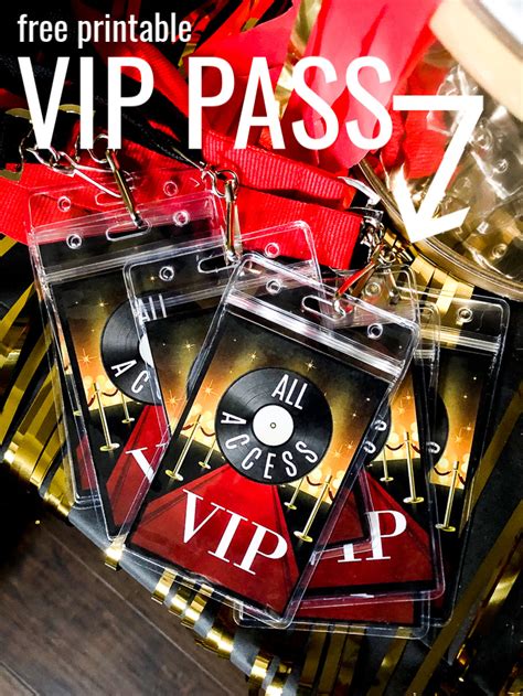 printable vip pass  special   parties