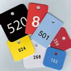 isa print numbered plastic tags cloakroom tags custom printed