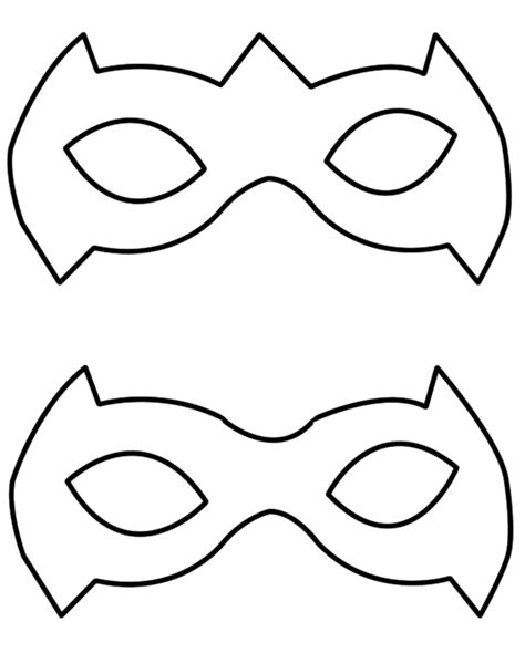 superhero mask template clipart