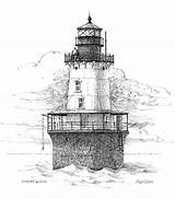 Lighthouse Drawing Island Drawings Clipart Lighthouses Sketch Print Hooper Sketches Pencil Dessin Phares Pen Maryland Cliparts Rhode Etsy Noir Blanc sketch template