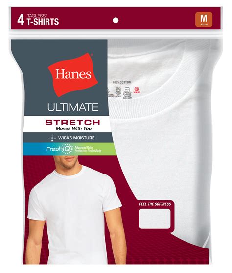 hanes mens  pack ultimate stretch  shirts