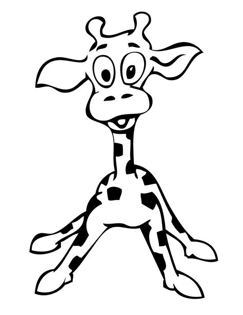 baby giraffe coloring page svg files cameo silhouette pinterest