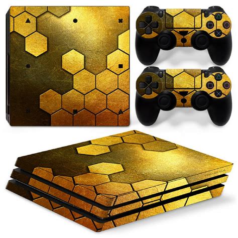 steel gold ps pro console skins ps pro console skins consoleskins