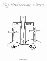 Coloring Jesus Died Redeemer Lives Crosses Favorites Login Add sketch template
