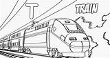 Coloring Train Pages Monorail sketch template