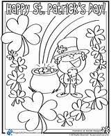 Coloring St Patricks Printable Pages Happy Popular sketch template