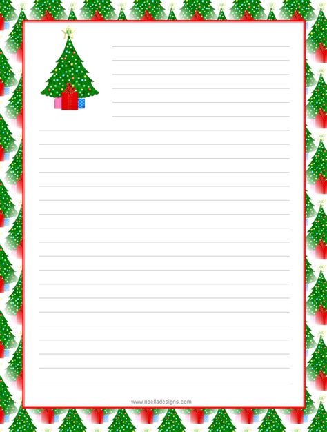 lined stationery  christmas writing paper  christmas