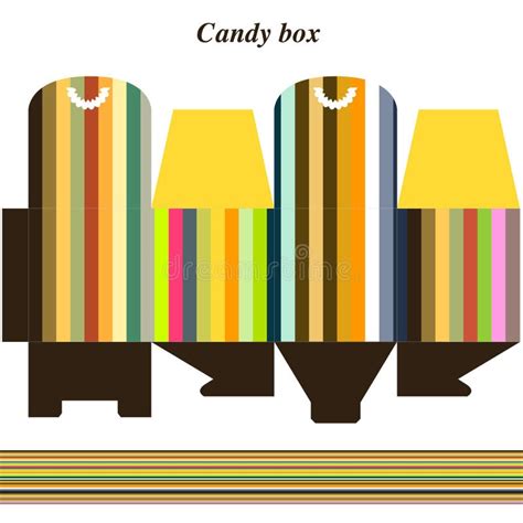 template box gift  candy stock vector illustration  product