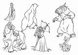 Coloring Brave Pages Disney Movie Characters Merida Printabel sketch template