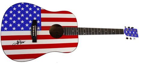 Toby Keith Autographed Signed Usa Flag Acoustic Guitar