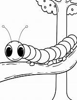 Coloring Caterpillar Pages Printable Getcolorings sketch template