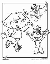 Dora Explorer Coloringhome Marquez Nickelodeon Popular sketch template