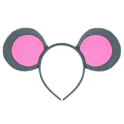 seasonstrading pink gray mouse   ears headband cute grey