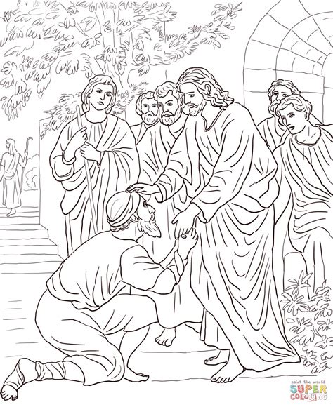 ten lepers coloring page coloring pages