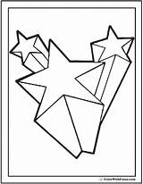 Stars Shooting Coloring Star Pages 3d Printable Print Color Moon Clipart Hearts Getdrawings Getcolorings Colorwithfuzzy Pdf sketch template